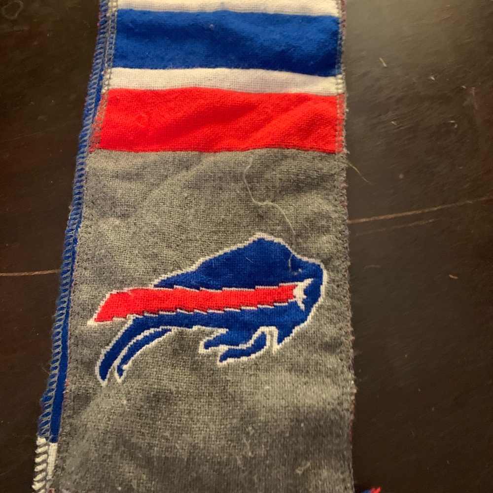Buffalo Bills NFL Scarf with Blue, Red, and Gray Stripes
